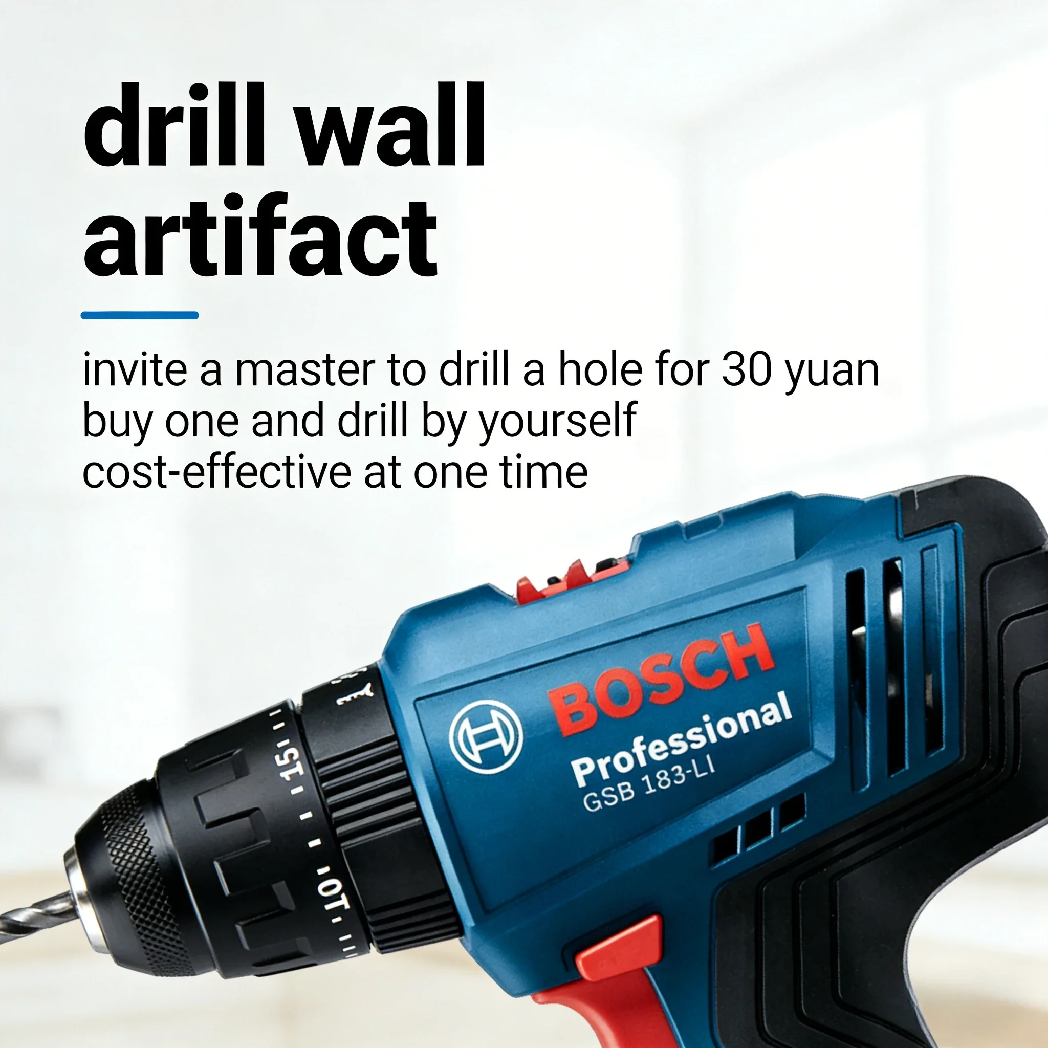 Brushless Cordless Electric Drill 18V - Furadeira de Impacto Sem Fio Bosch